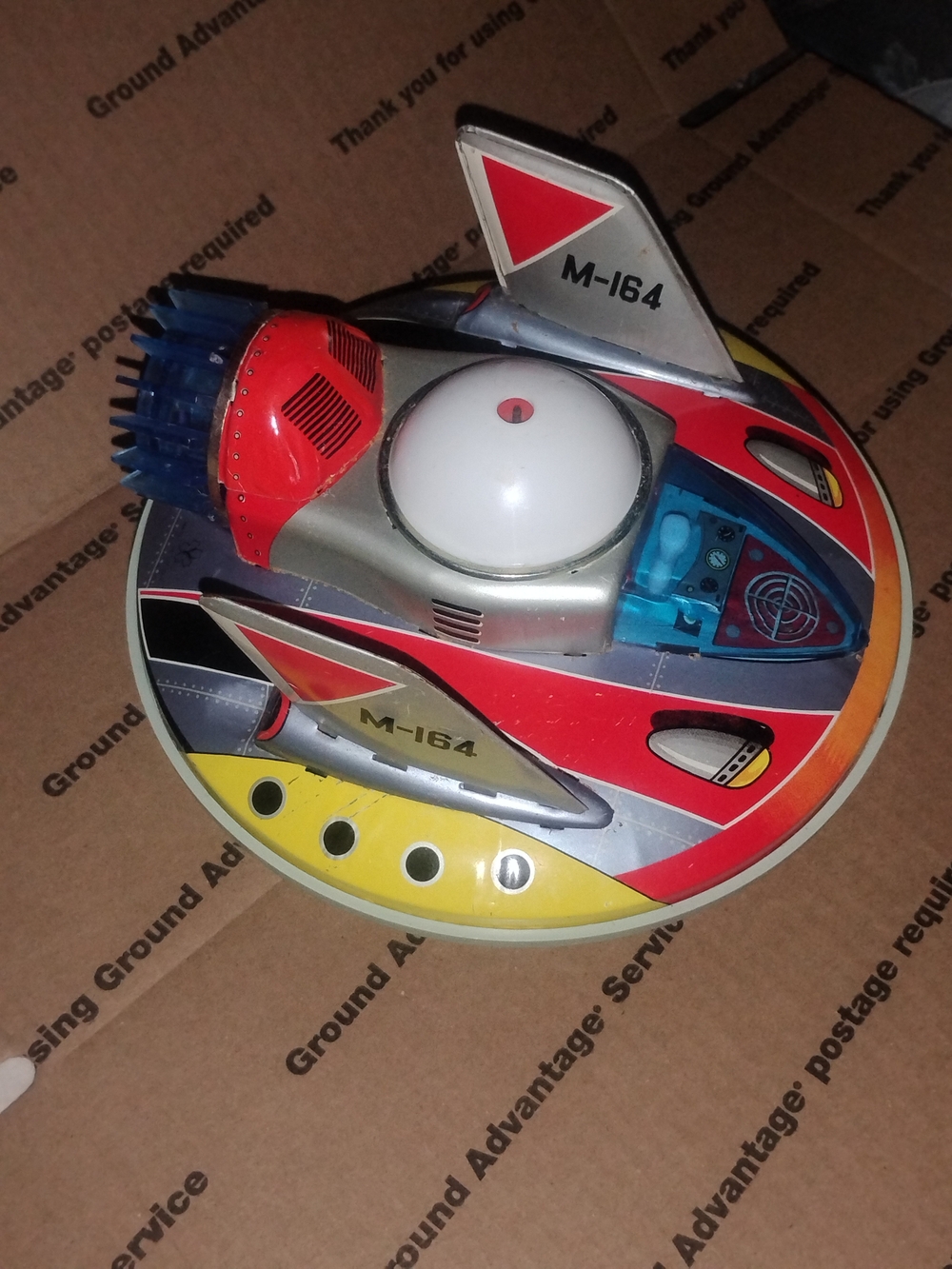 Vtg 60's Japanese Tin Toy Flying Saucer M-164 Yonezawa